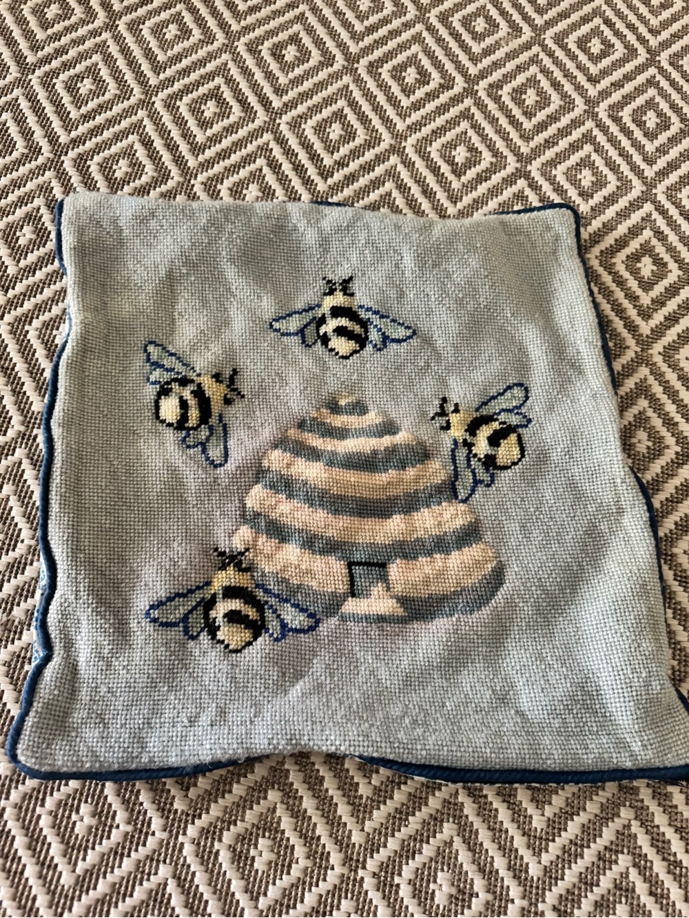 Needlepoint throw pillow cover